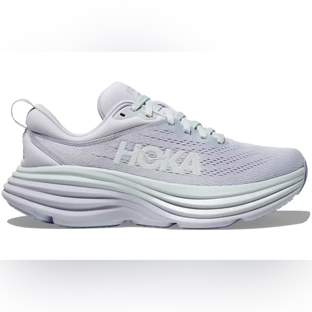 NEW Hoka One One Bondi 8 Women’s Running Shoes Ether Illusion Purple Size 8 - Picture 1 of 9